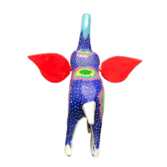 Handcrafted Elephant Alebrije Wood Carved Figurine. - Picture 3 of 7